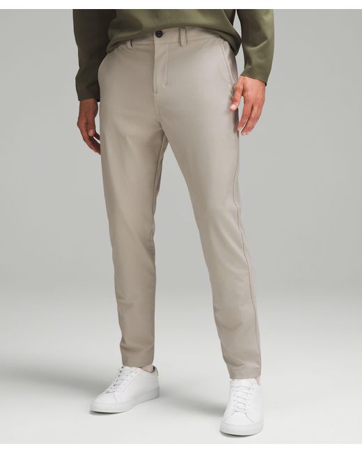 lululemon athletica Gray Slim-tapered Heavy Twill Trousers for men