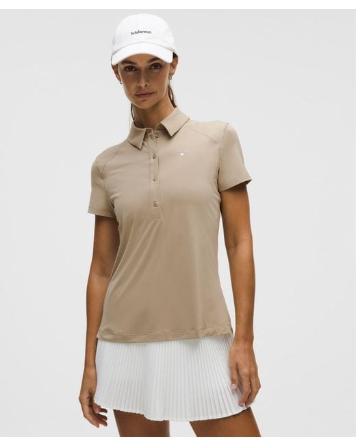 lululemon Women's Natural Quick-Dry Short-Sleeve Polo Shirt