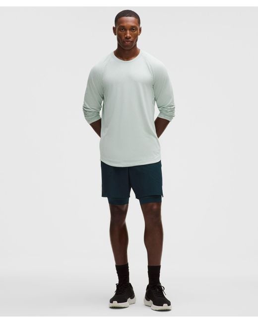 lululemon athletica Gray License To Train Lined Short 7" for men