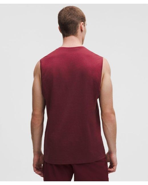 lululemon athletica Red Metal Vent Tech Sleeveless Shirt for men