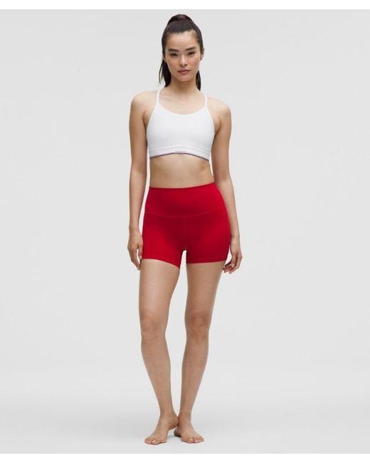 lululemon athletica Red Flow Y Mid-Support Bra Logo