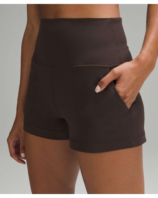 lululemon athletica Aligntm Classic-fit High-rise Shorts 3 in Brown