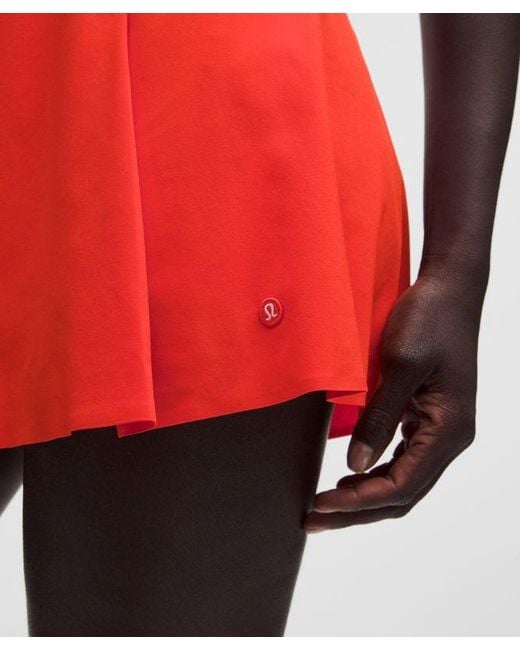 lululemon athletica Red A-Line Side-Pleat Tennis Skirt