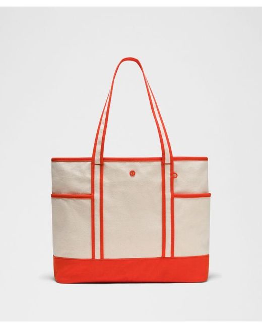 lululemon athletica Red – Daily Multi-Pocket Zip-Top Tote Bag 18L –