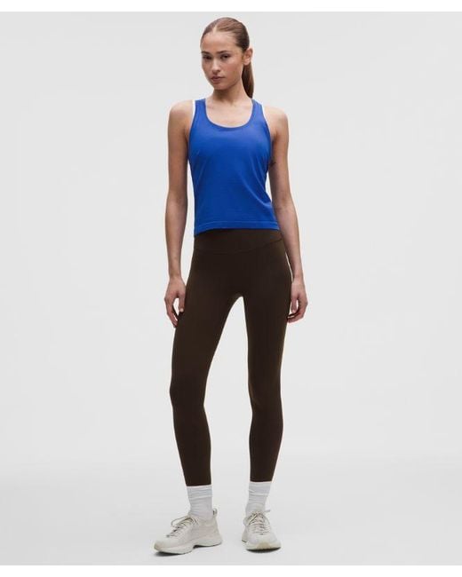 lululemon athletica Blue – Swiftly Tech Racerback Tank Top 2.4 Waist Length – – Size 4