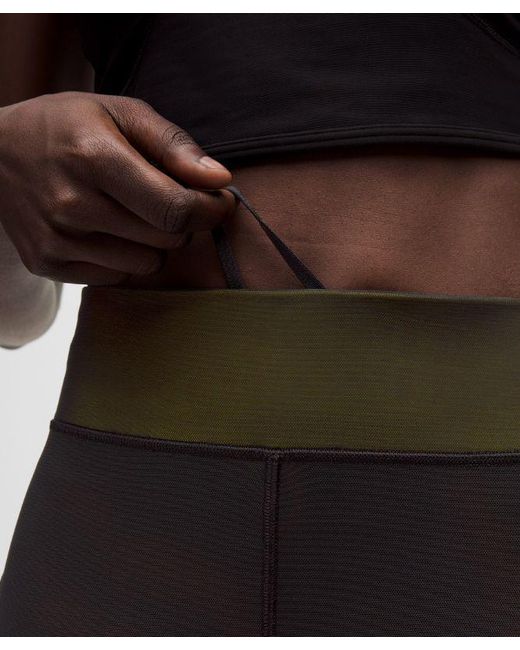 lululemon athletica Black Mesh-Panelled High-Rise Tight 28"