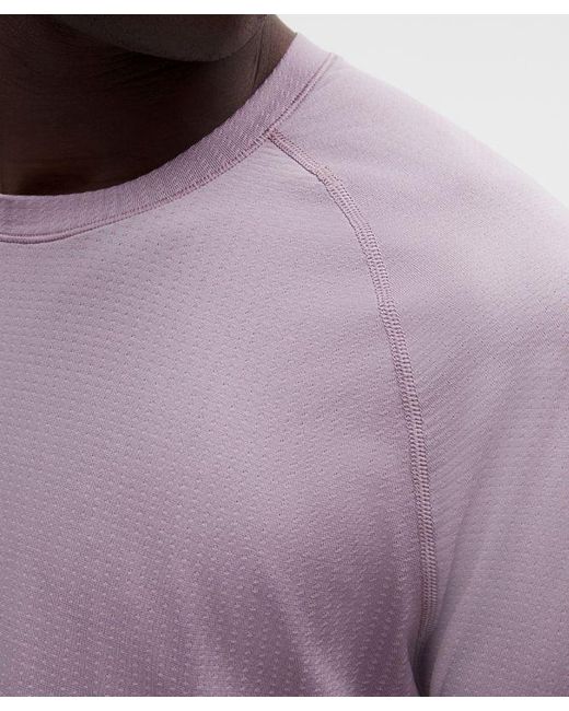 lululemon athletica Purple Metal Vent Tech Short-Sleeve Shirt for men