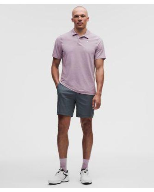 lululemon athletica Purple Logo Sport Polo Short Sleeve for men