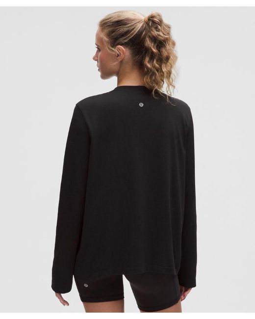 lululemon athletica Black – Swiftly Relaxed Long-Sleeve Shirt Hip Length Fit – – Size 4