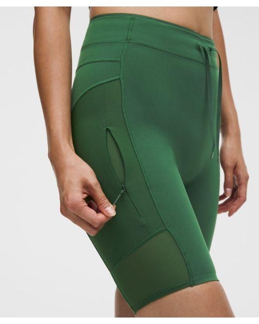 lululemon athletica Green No Line High-Rise Running Short 8"