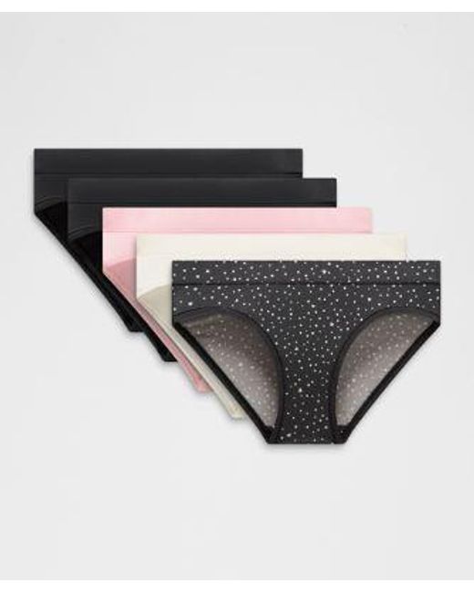 lululemon athletica Multicolor – Underease Mid-Rise Bikini Underwear 5 Pack – – Size Large
