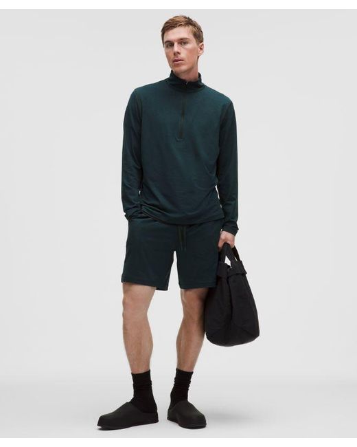 lululemon athletica Blue – Soft Jersey Half Zip Long-Sleeve Top – – for men