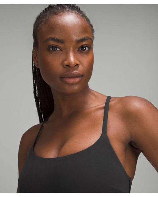 lululemon athletica Gray – Wunder Train Strappy Racer Sports Bra Light Support, C/D Cup – – Size 14