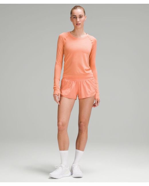 lululemon athletica Orange Hotty Hot Low-rise Lined Shorts 2.5"