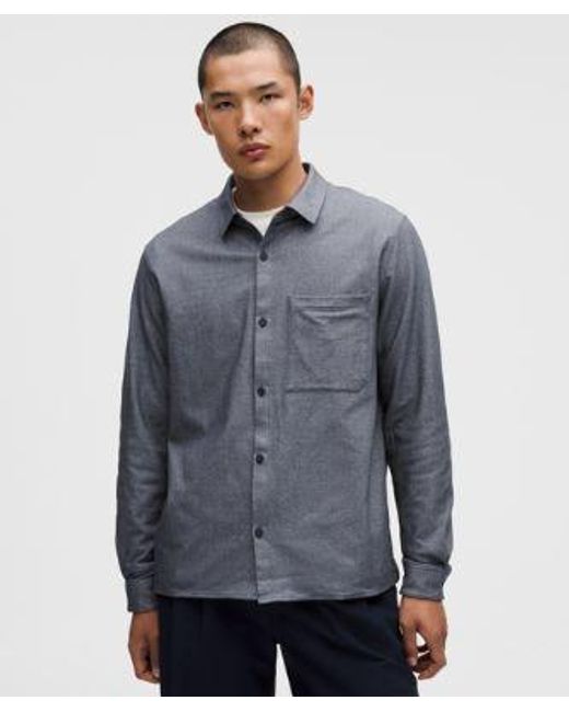 lululemon athletica Blue – Brushed Woven Overshirt – – Size Large for men