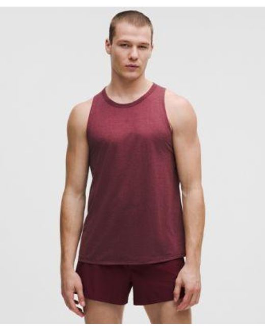 lululemon athletica Purple – Mile Maker Lightweight Tank Top – Color Burgundy/ – Size Large for men