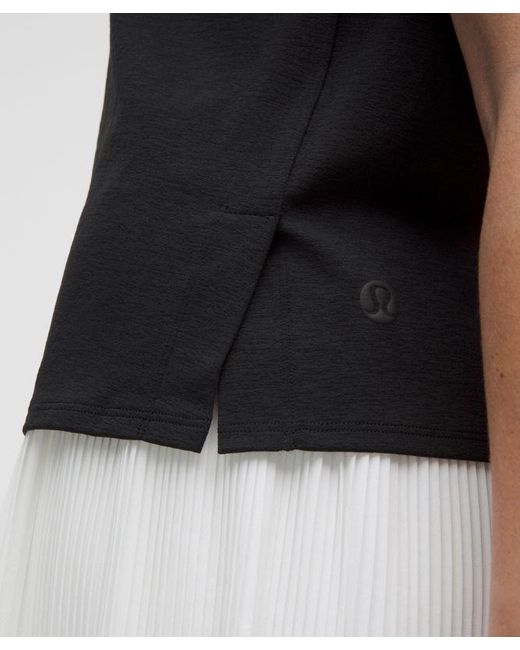 lululemon athletica Black Crewneck Tennis Short-Sleeve Shirt