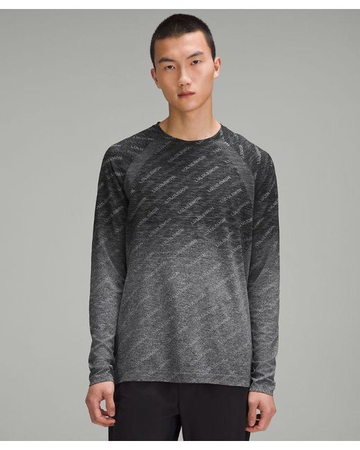lululemon athletica Gray – Metal Vent Tech Long-Sleeve Shirt – // – for men