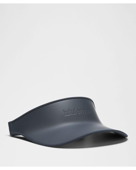 lululemon athletica Black, White, and Blue Visors Lululemon Fast Paced Run Visor - Fractal Alpine White Black  main image 3