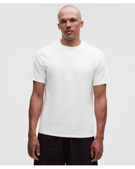 lululemon athletica White – Organic Classic-Fit T-Shirt – – Size Large for men
