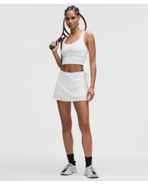 lululemon athletica White Wrap-Front Mid-Rise Tennis Skirt