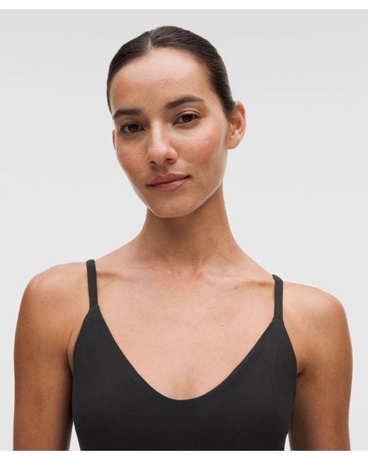 lululemon athletica Black – Focuser Scoop-Neck Sports Bra Nulu Light Support, A/B Cup – – Size Large