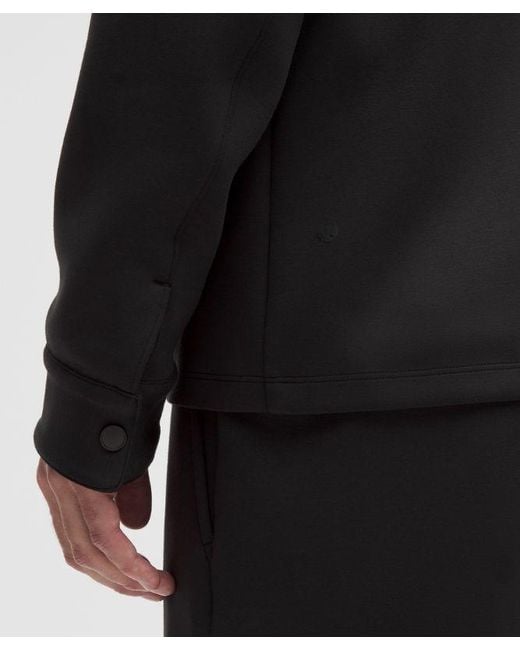 lululemon athletica Black – Smooth Spacer Collared Full Zip Hoodie – – Size Large for men