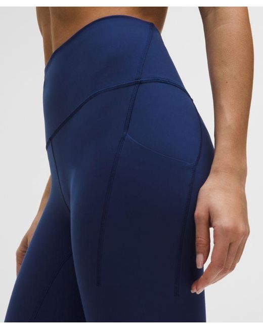 lululemon athletica Blue Wunder Train High-Rise Tight With Pockets 25"