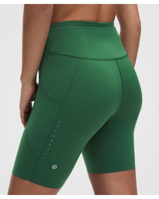 lululemon athletica Green Fast And Free High-Rise Short 8"