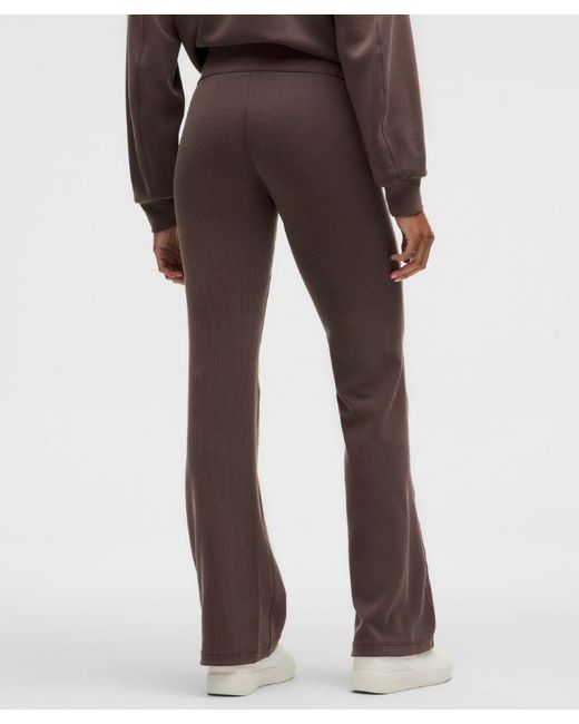 lululemon athletica Gray – Ribbed Softstreme Flared Pants Regular – – Size 4