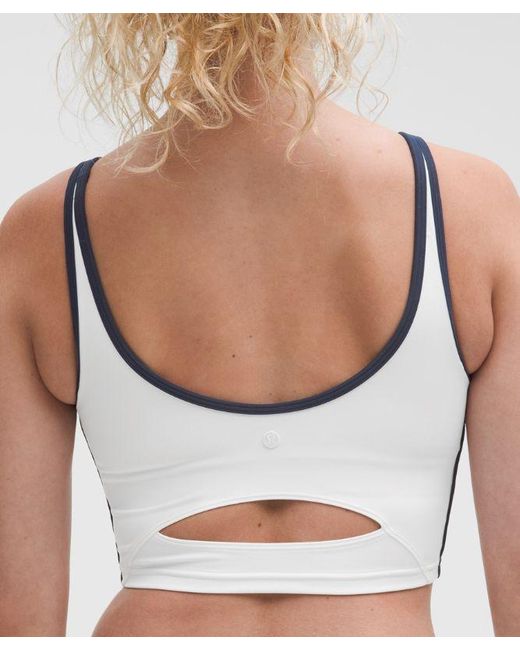 lululemon athletica White Scoop-Neck Cutout Tennis Tank Top