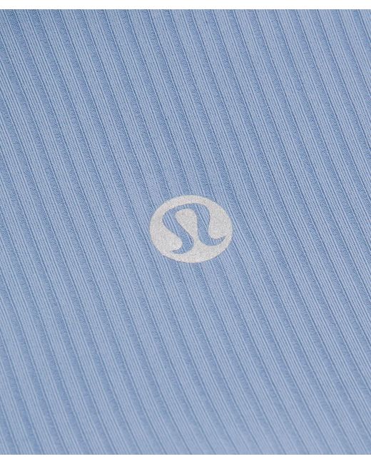 lululemon athletica Blue Like A Cloud Ribbed Longline Bra Light Support, B/c Cup