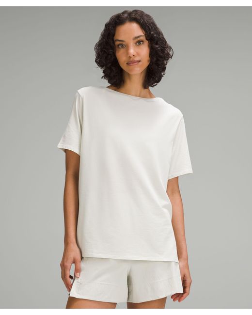 lululemon athletica White Relaxed-fit Boatneck T-shirt