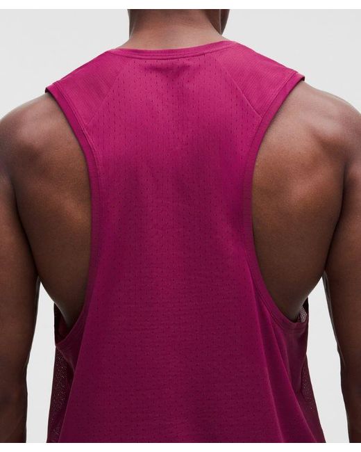 lululemon athletica Purple Fast And Free Singlet for men