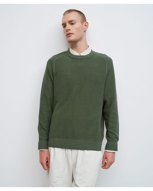 lululemon athletica Textured Knit Crewneck Sweater - Color Green - Size M for men