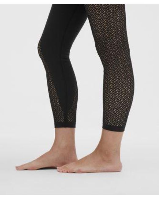 lululemon athletica Black – Revealknit Interlace Mid-Rise Tight Leggings 7/8 Length – – Size 14