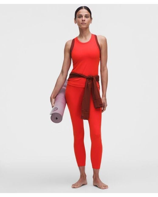 lululemon athletica Red Align Waist-Length Racerback Tank Top