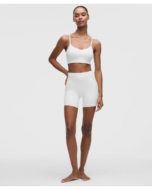 lululemon athletica White – Bend This Cami Spaghetti-Strap Sports Bra Light Support, A–C Cups – – Size Large/Xl