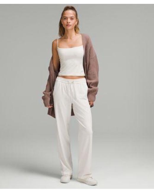 lululemon athletica White Soft Jersey Straight-Leg Mid-Rise Pants Regular