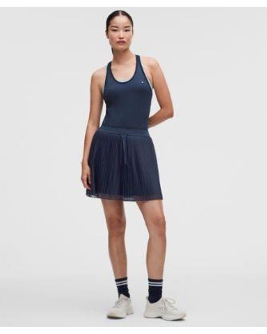 lululemon athletica Blue – Ace Advantage High-Rise Pleated Tennis Skirt Long – – Size Large