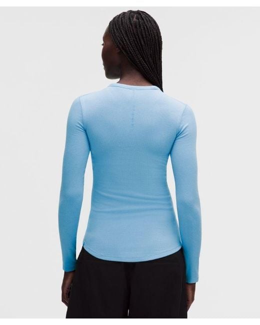 lululemon athletica Blue – Hold Tight Long-Sleeve Shirt – – Size 4