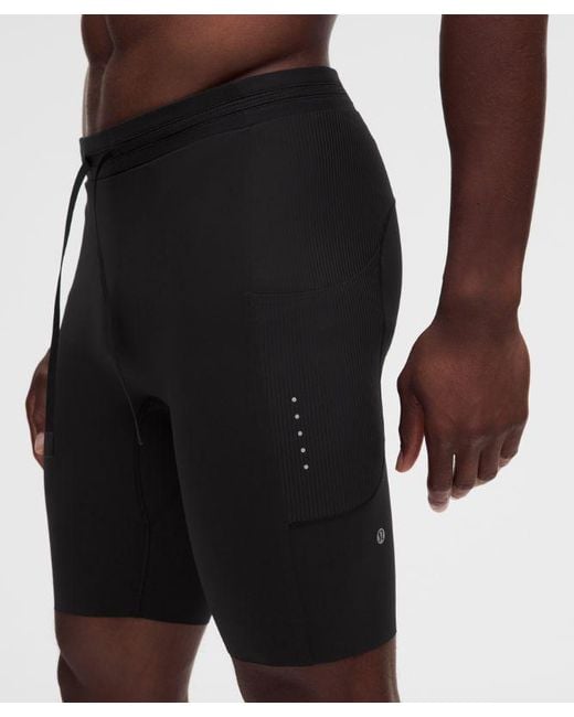 lululemon athletica Black – Fast And Free Half Tights Design – 8" – – Size Large for men