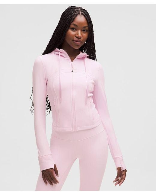 lululemon – Define Cropped Hooded Jacket Nulu – – Size 8 in Pink