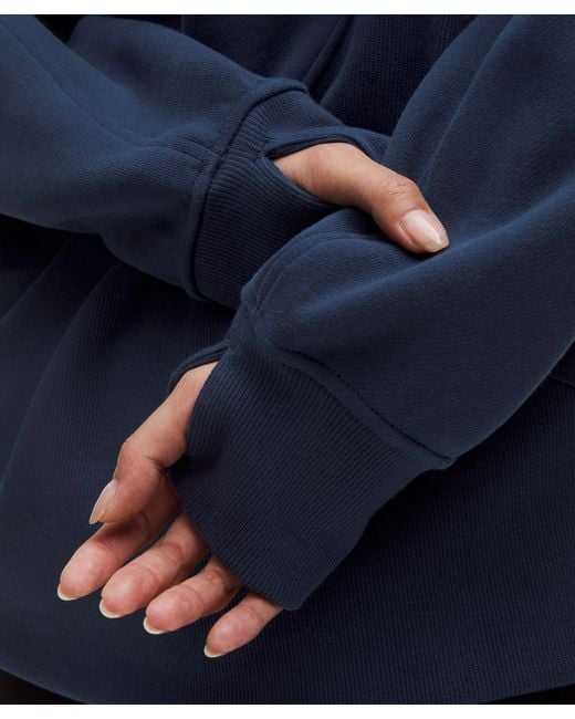 lululemon athletica Blue – Scuba Oversized Funnel-Neck Half Zip Sweatshirt Long – – Size 6