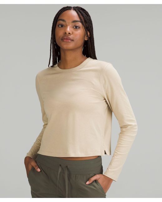 lululemon athletica Natural Classic-fit Cotton-blend Long Sleeve Shirt