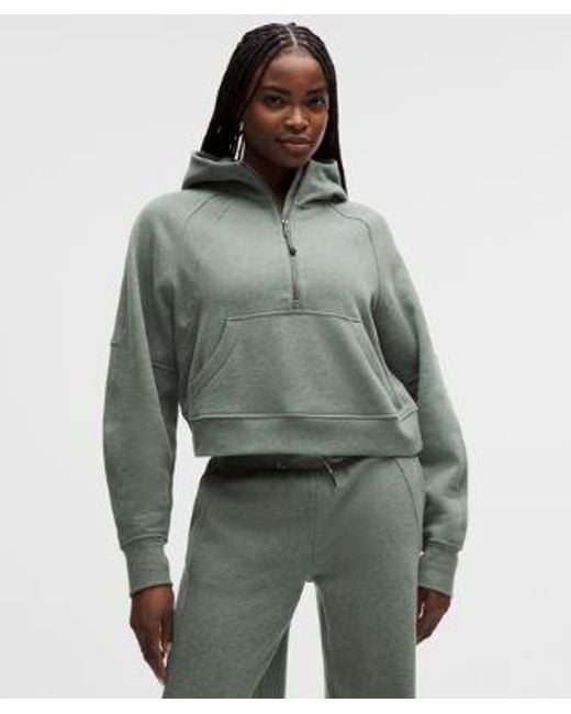 lululemon athletica Green – Scuba Oversized Half-Zip Hoodie – – Size 6