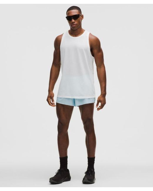 lululemon athletica White Fast And Free Split Short 3" for men