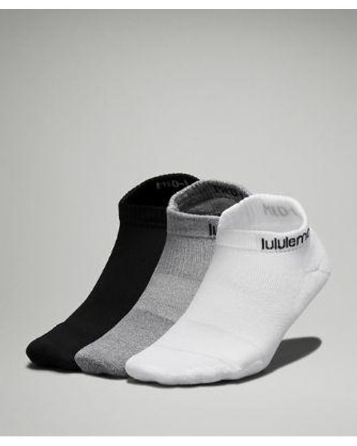 lululemon athletica Daily Stride Comfort Low-ankle Socks 3 Pack - Color White/grey/black - Size L