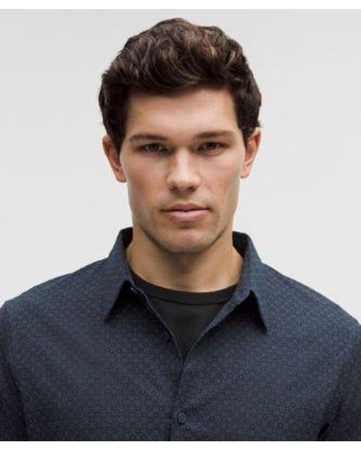 lululemon athletica Blue Airing Easy Short-Sleeve Shirt for men