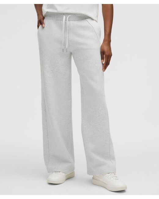 lululemon athletica White Scuba Mid-Rise Wide-Leg Pant